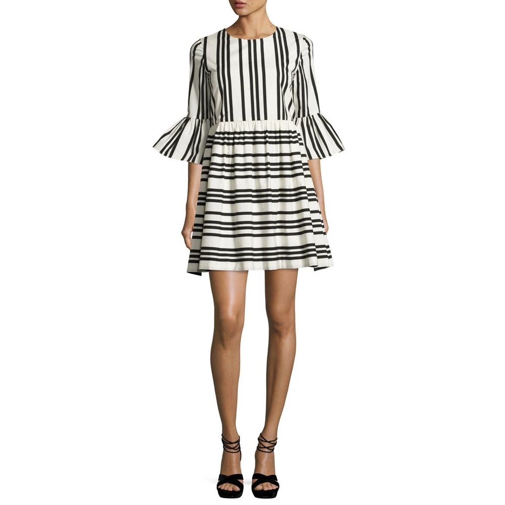 Alice & Olivia black and cream dress